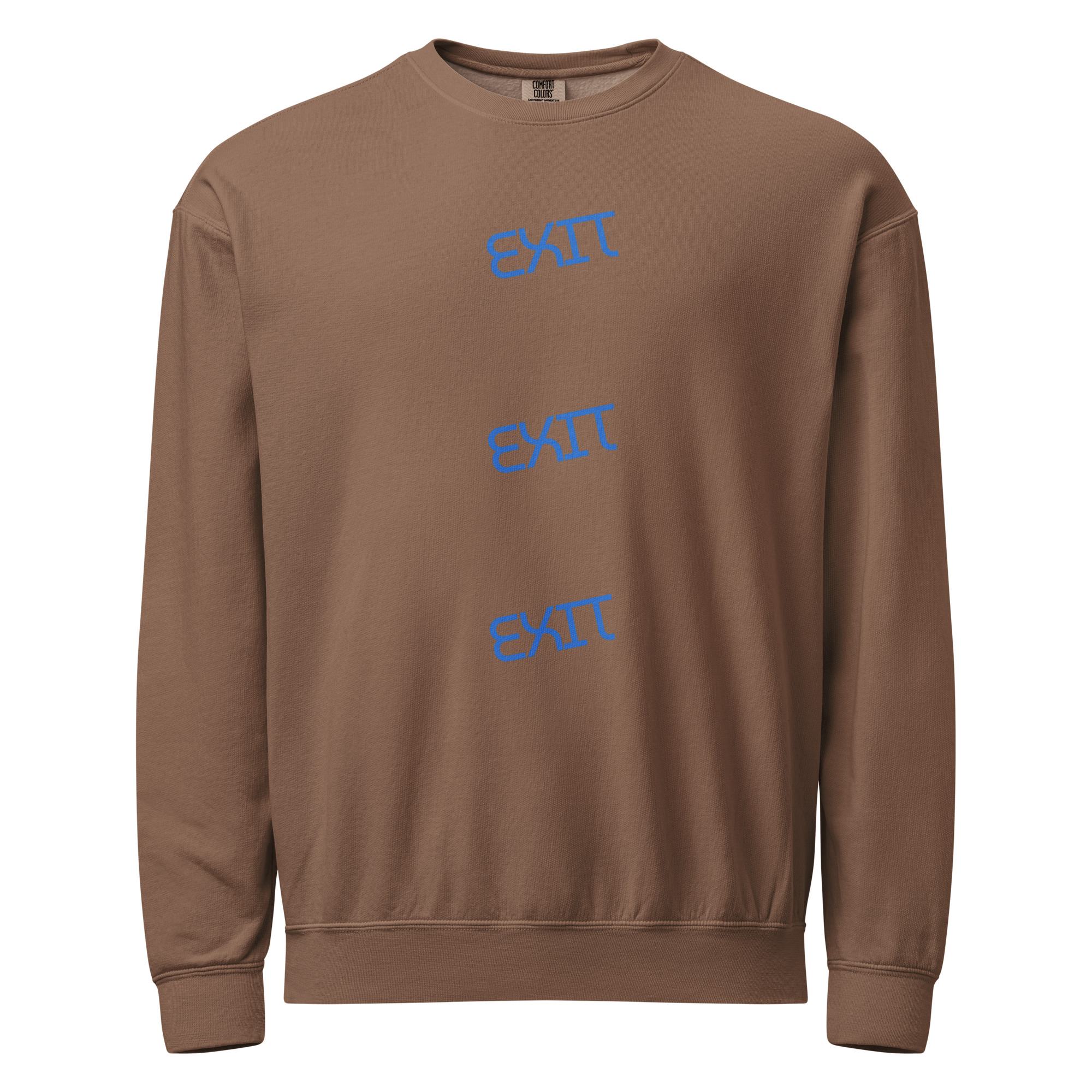 Men's Exit garment-dyed fleece crewneck sweatshirt