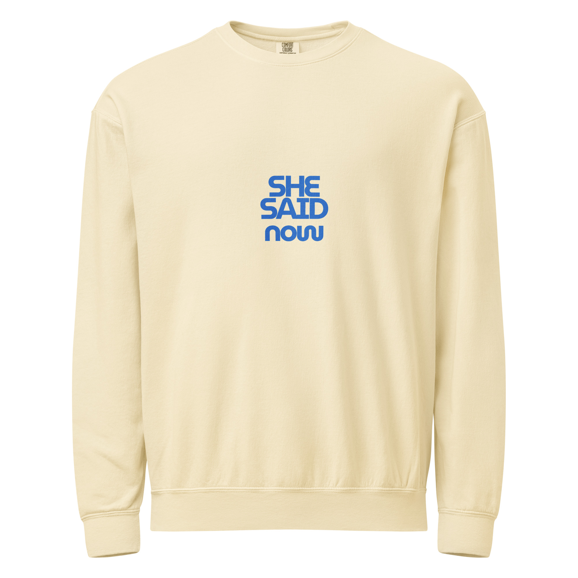 Garment-Dyed Fleece Statement Crew