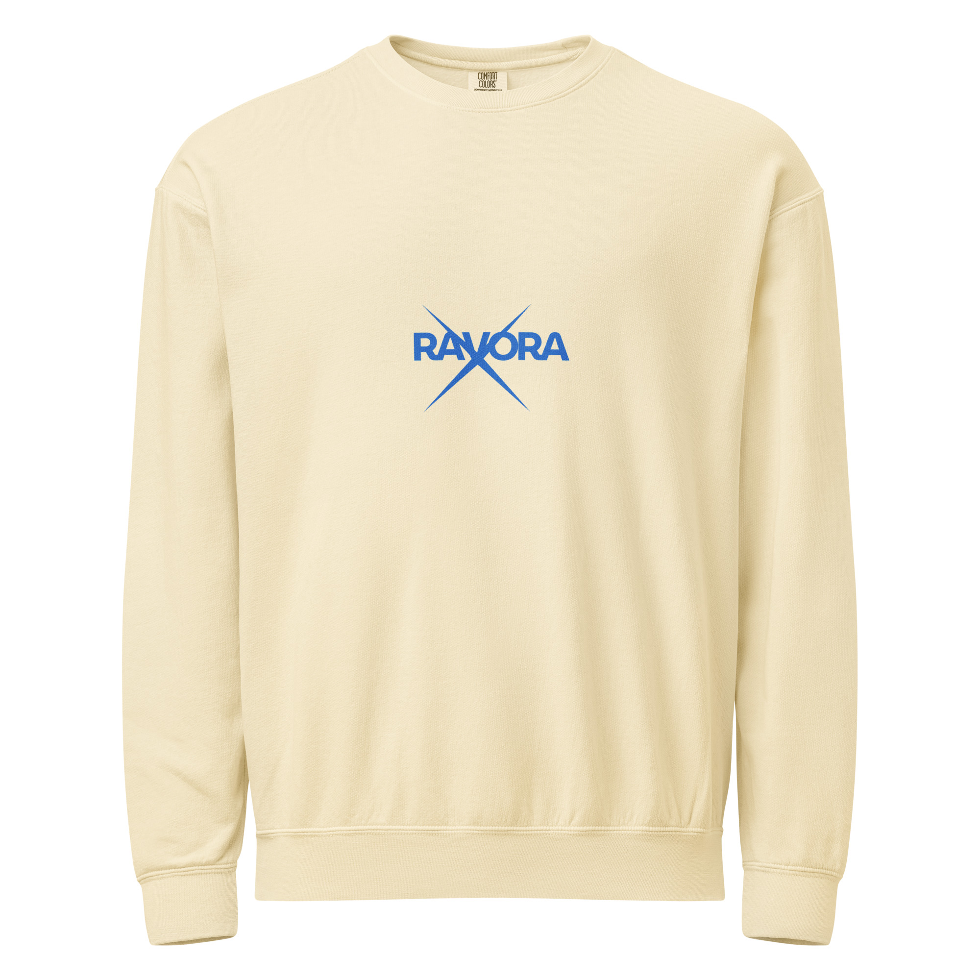 Garment-dyed fleece crewneck sweatshirt