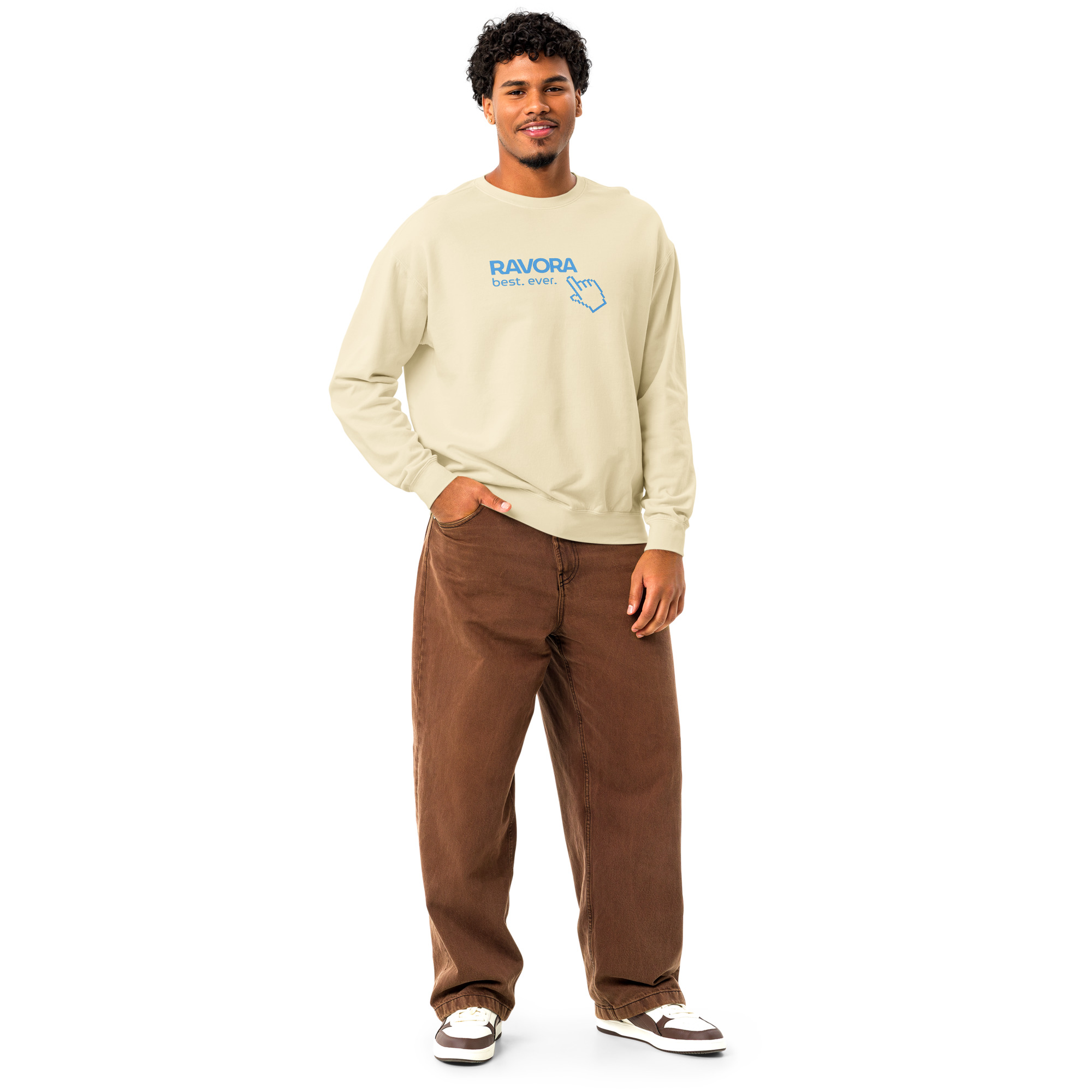 Men’s pigment-dyed fleece sweatshirt
