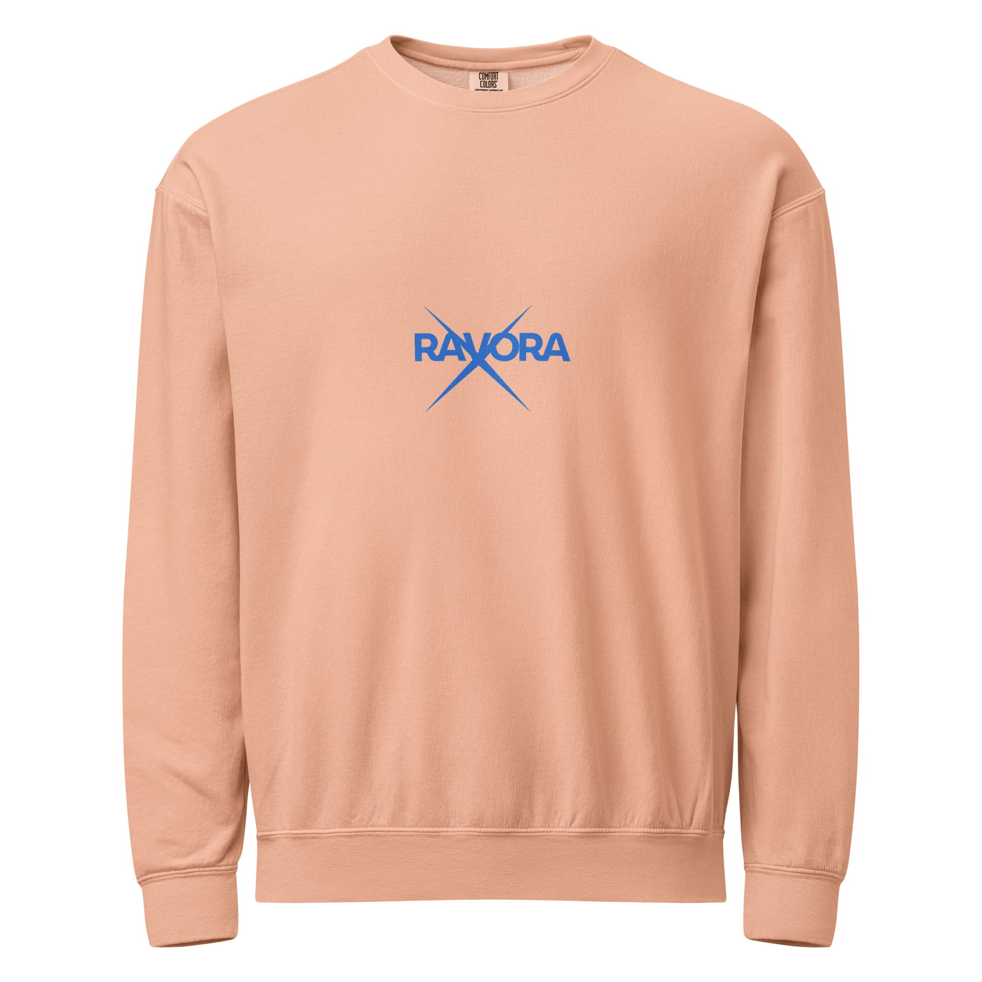 Garment-dyed fleece crewneck sweatshirt