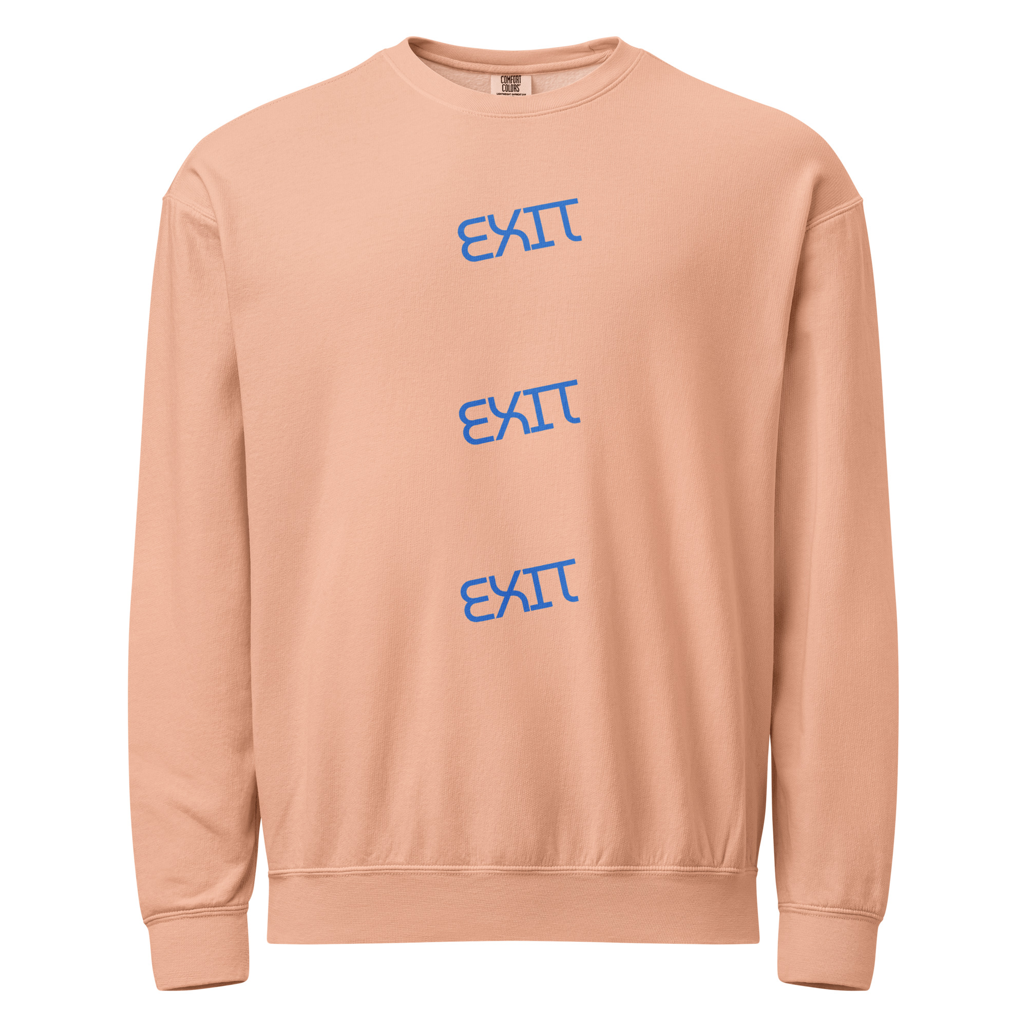 Men's Exit garment-dyed fleece crewneck sweatshirt