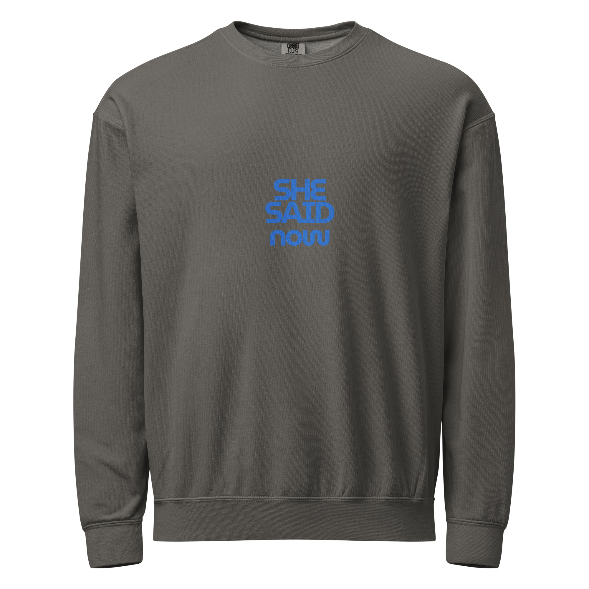Garment-Dyed Fleece Statement Crew