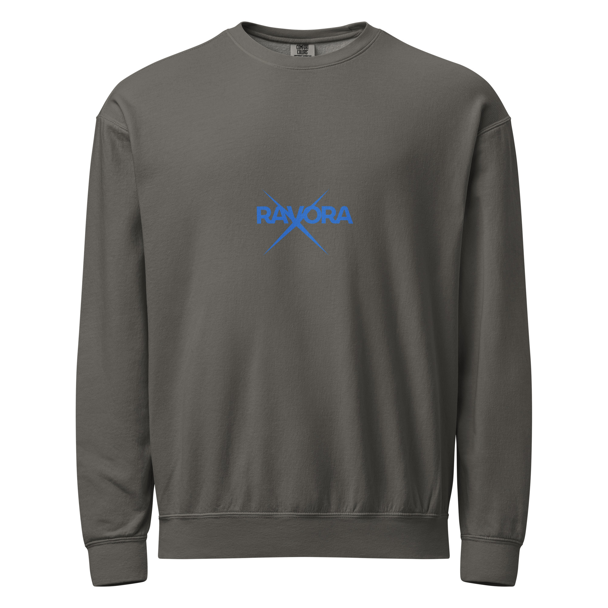 Garment-dyed fleece crewneck sweatshirt