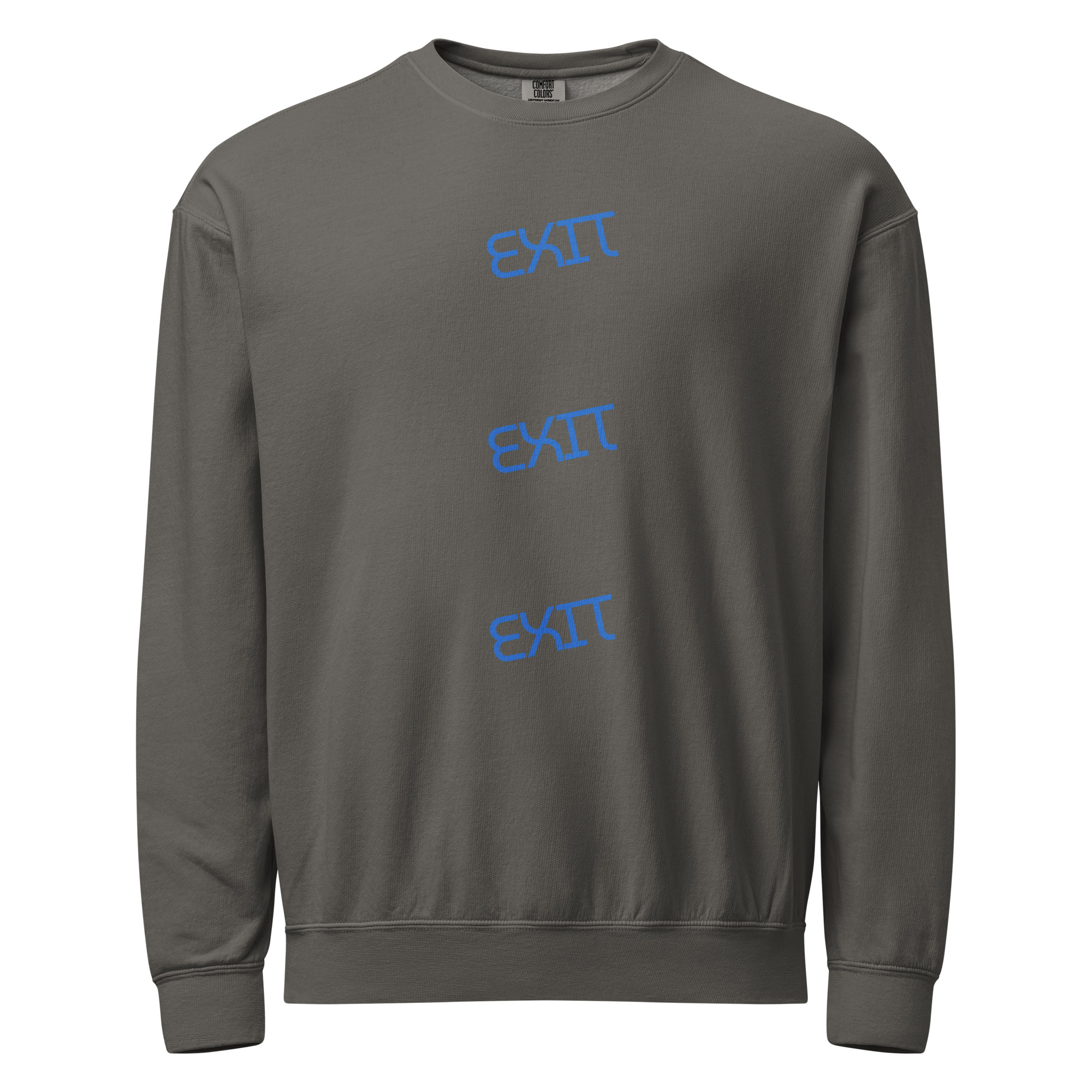 Men's Exit garment-dyed fleece crewneck sweatshirt