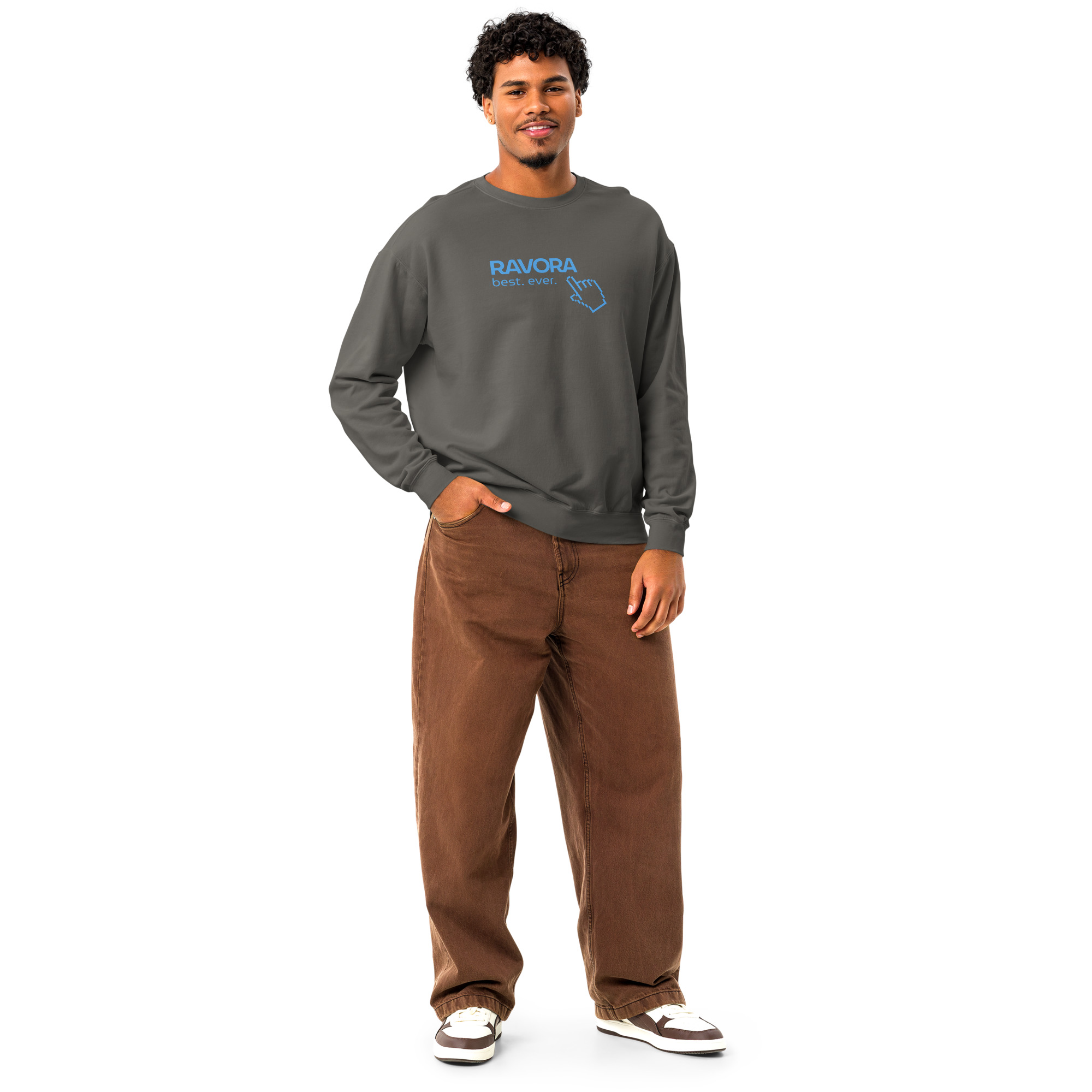 Men’s pigment-dyed fleece sweatshirt