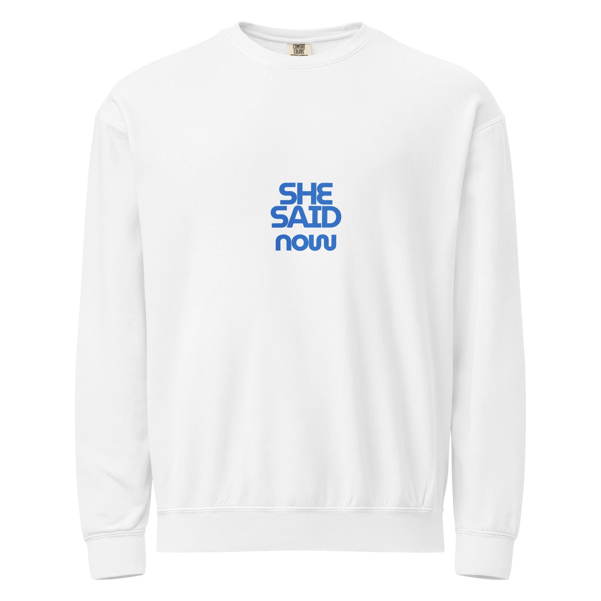 Garment-Dyed Fleece Statement Crew