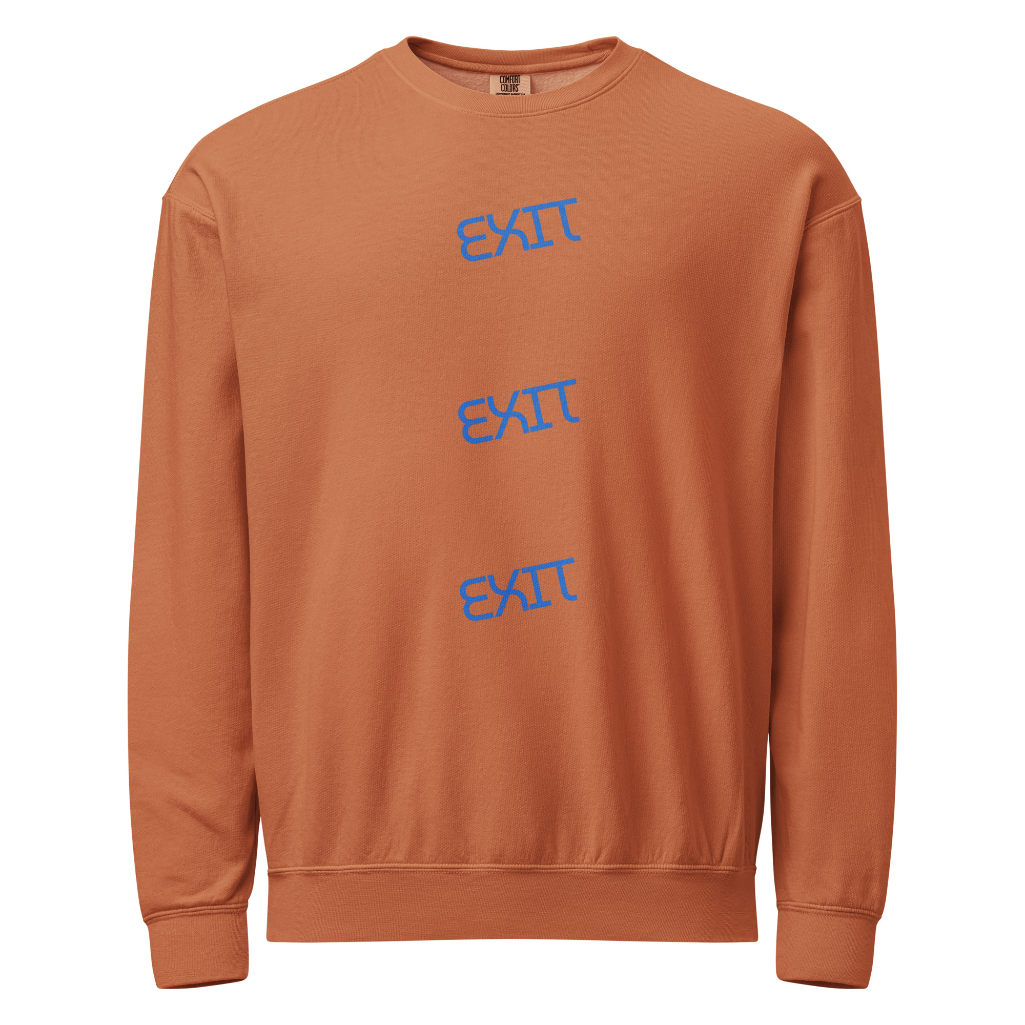 Men's Exit garment-dyed fleece crewneck sweatshirt