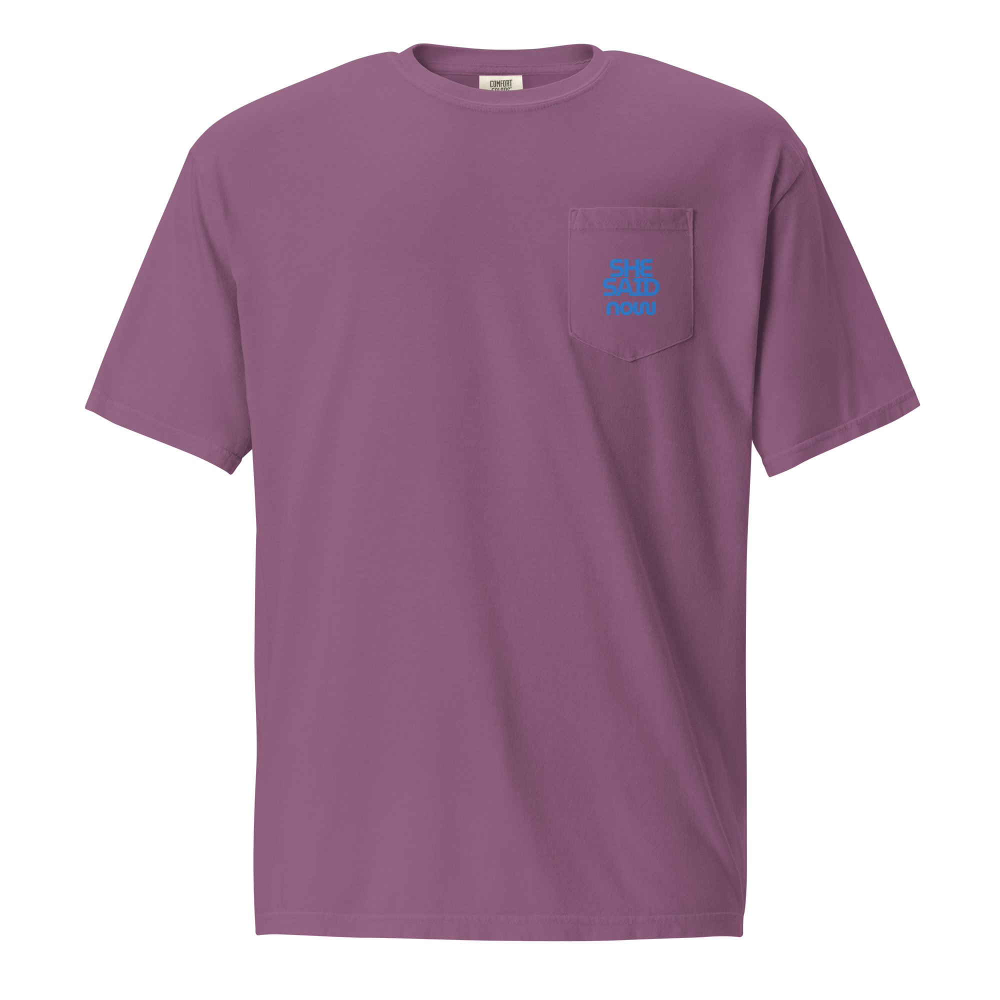 Garment-Dyed Pocket Tee with Statement Print