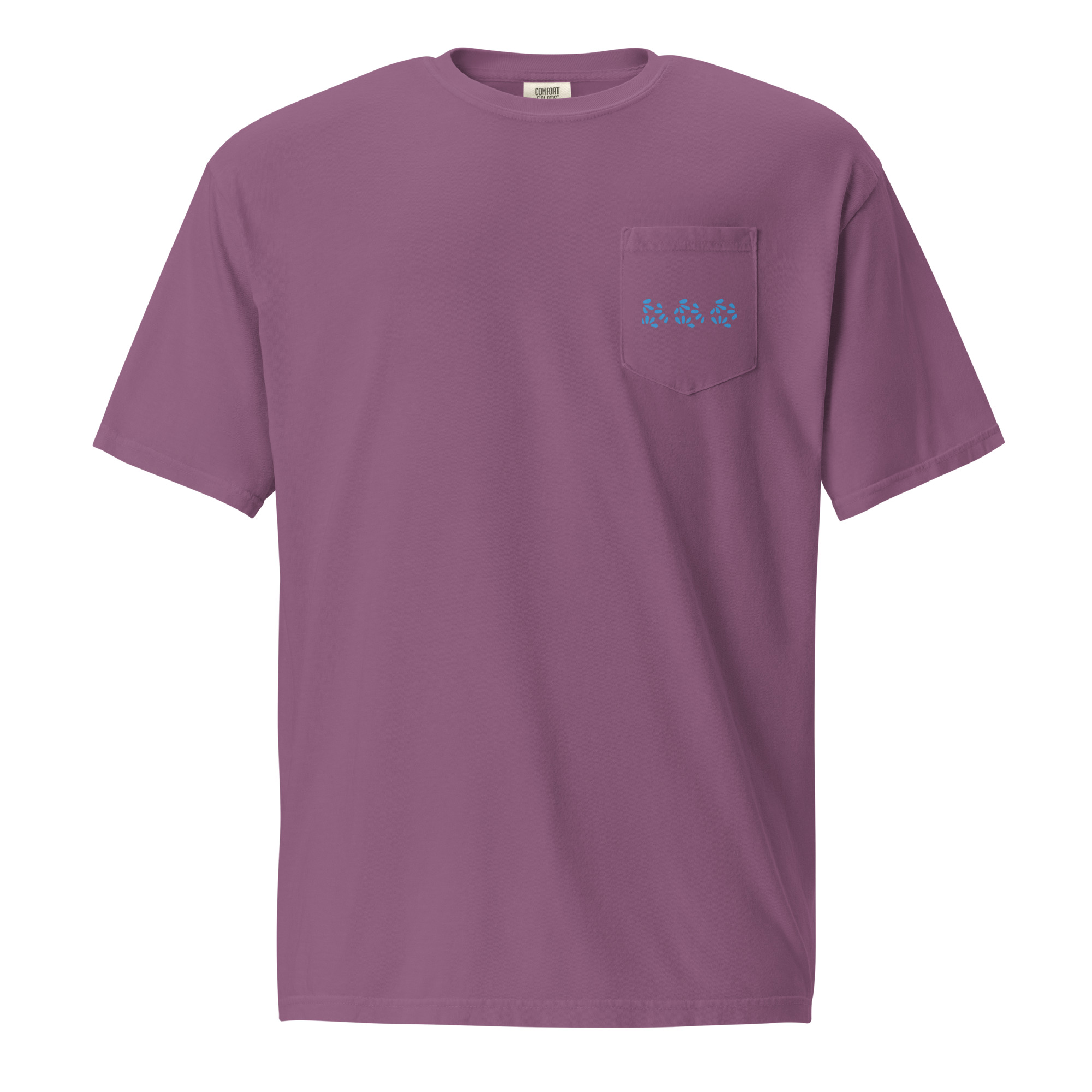 Garment-Dyed Pocket Tee with Petal Scatter Print
