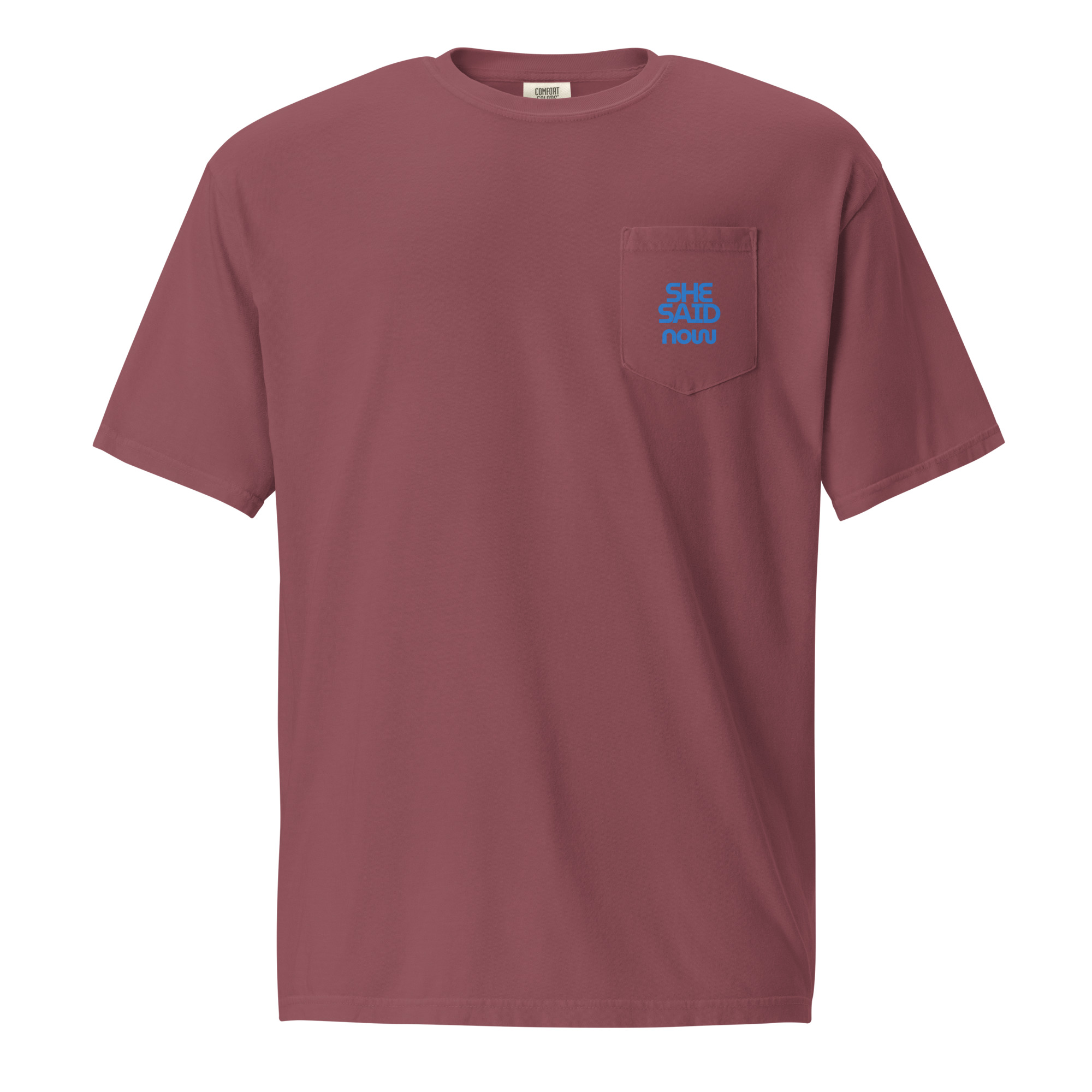 Garment-Dyed Pocket Tee with Statement Print