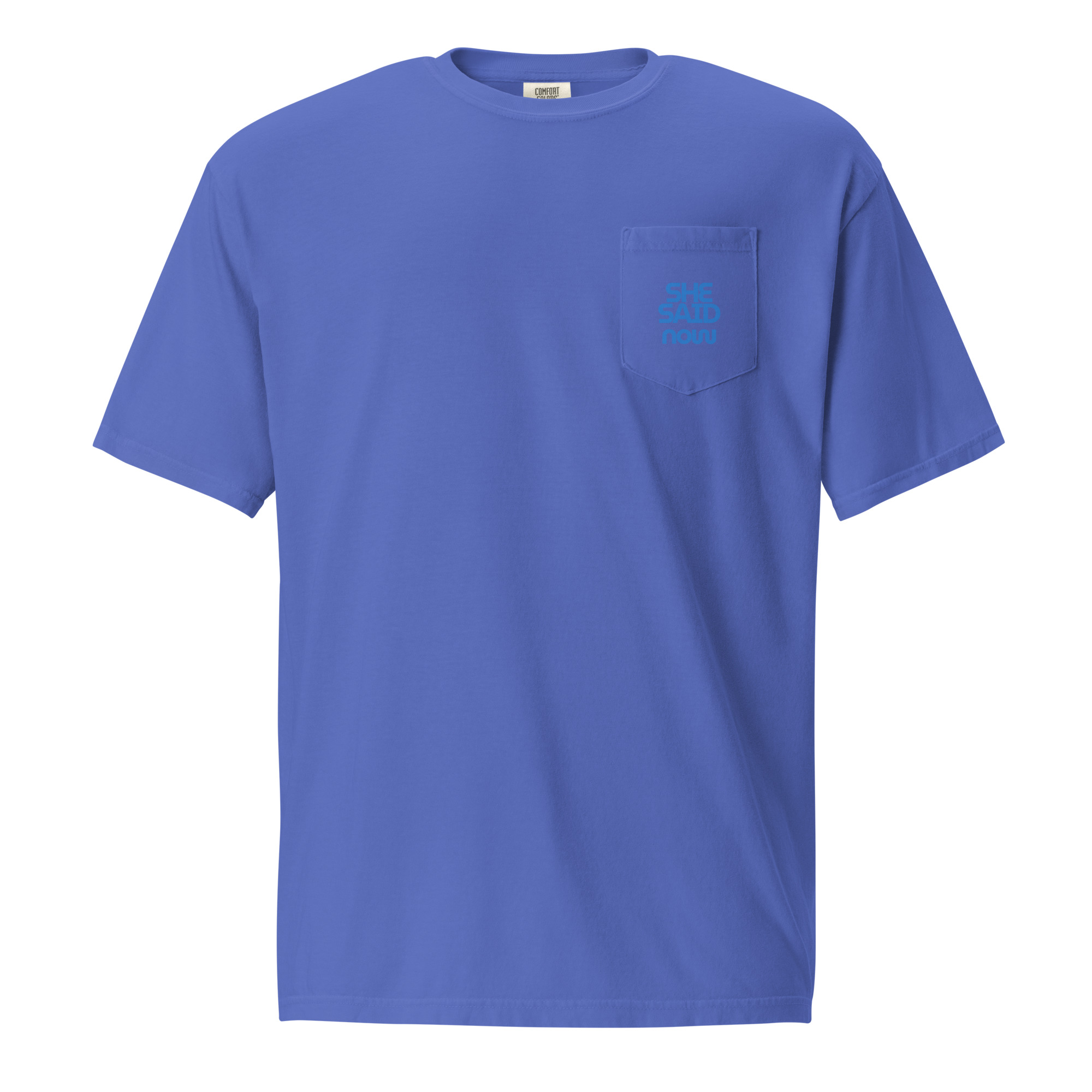 Garment-Dyed Pocket Tee with Statement Print