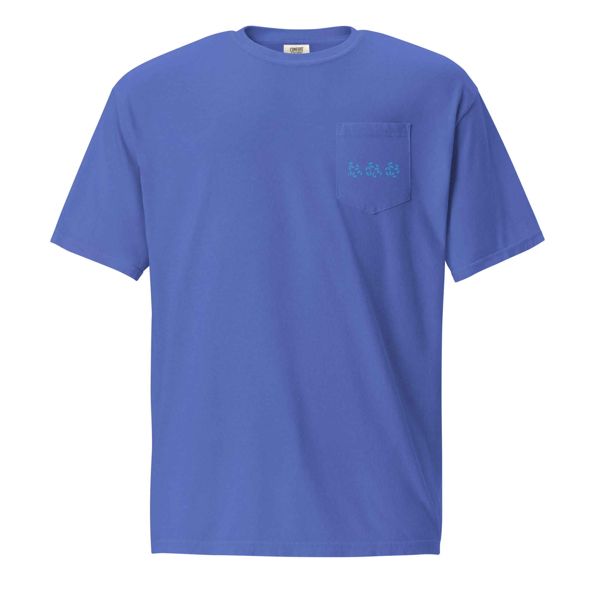 Garment-Dyed Pocket Tee with Petal Scatter Print