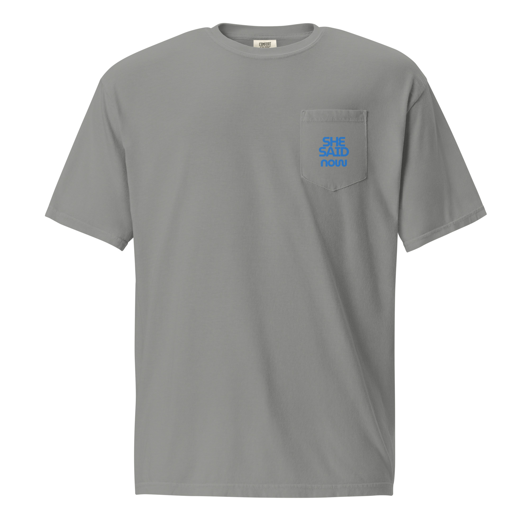 Garment-Dyed Pocket Tee with Statement Print