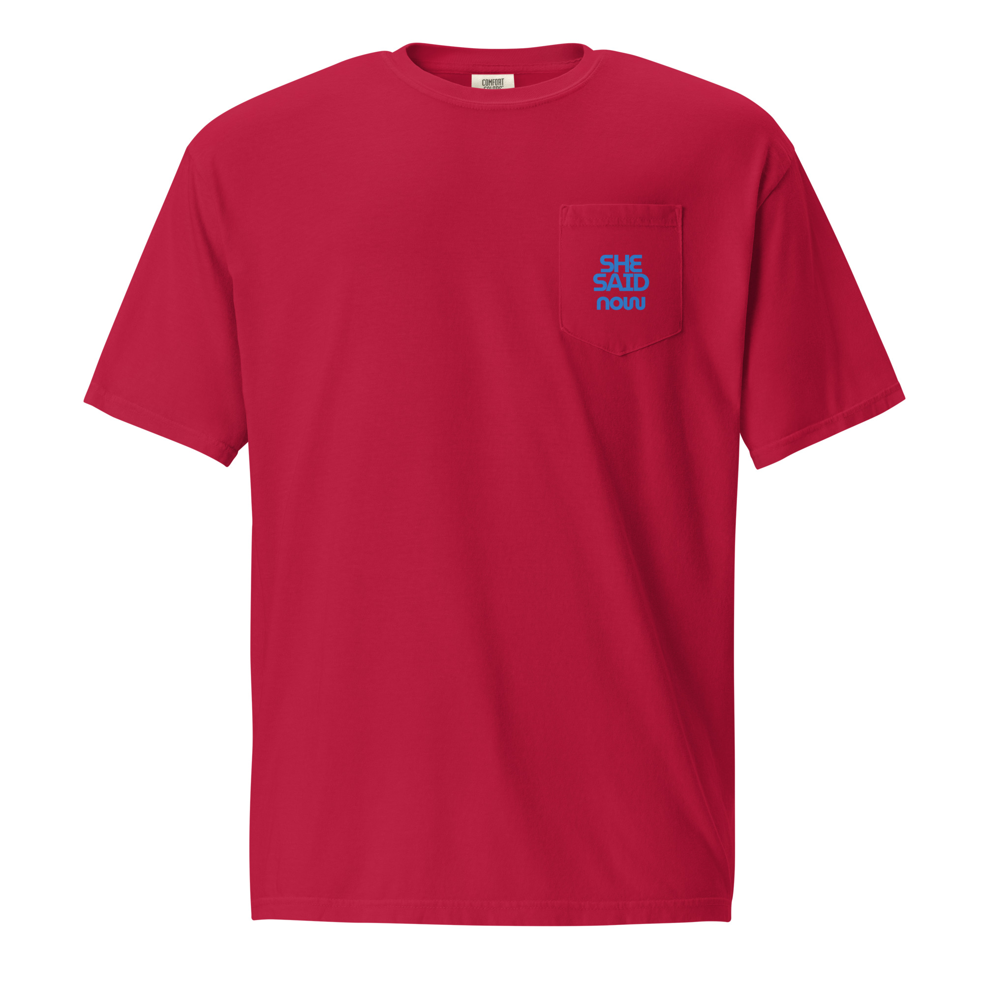 Garment-Dyed Pocket Tee with Statement Print