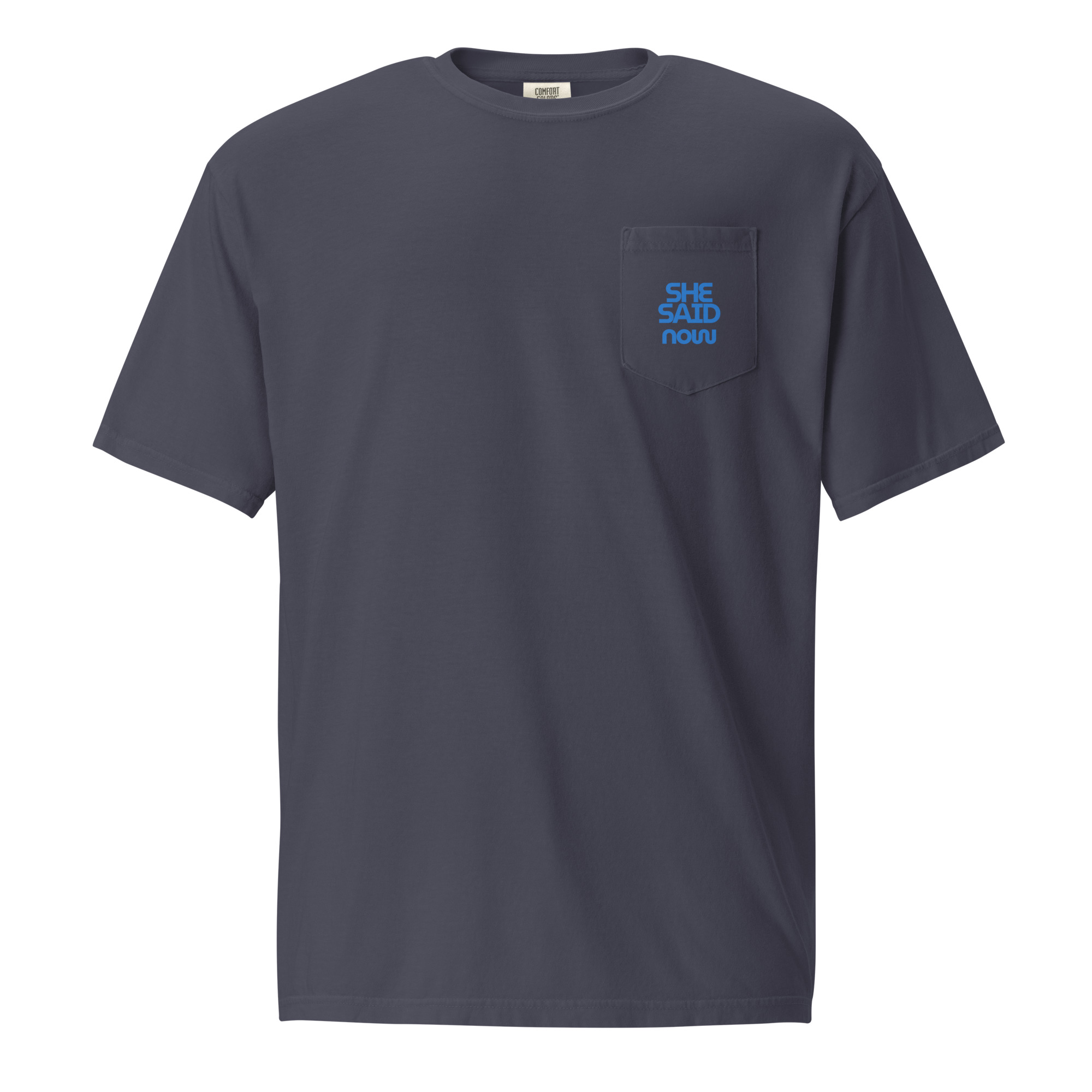 Garment-Dyed Pocket Tee with Statement Print