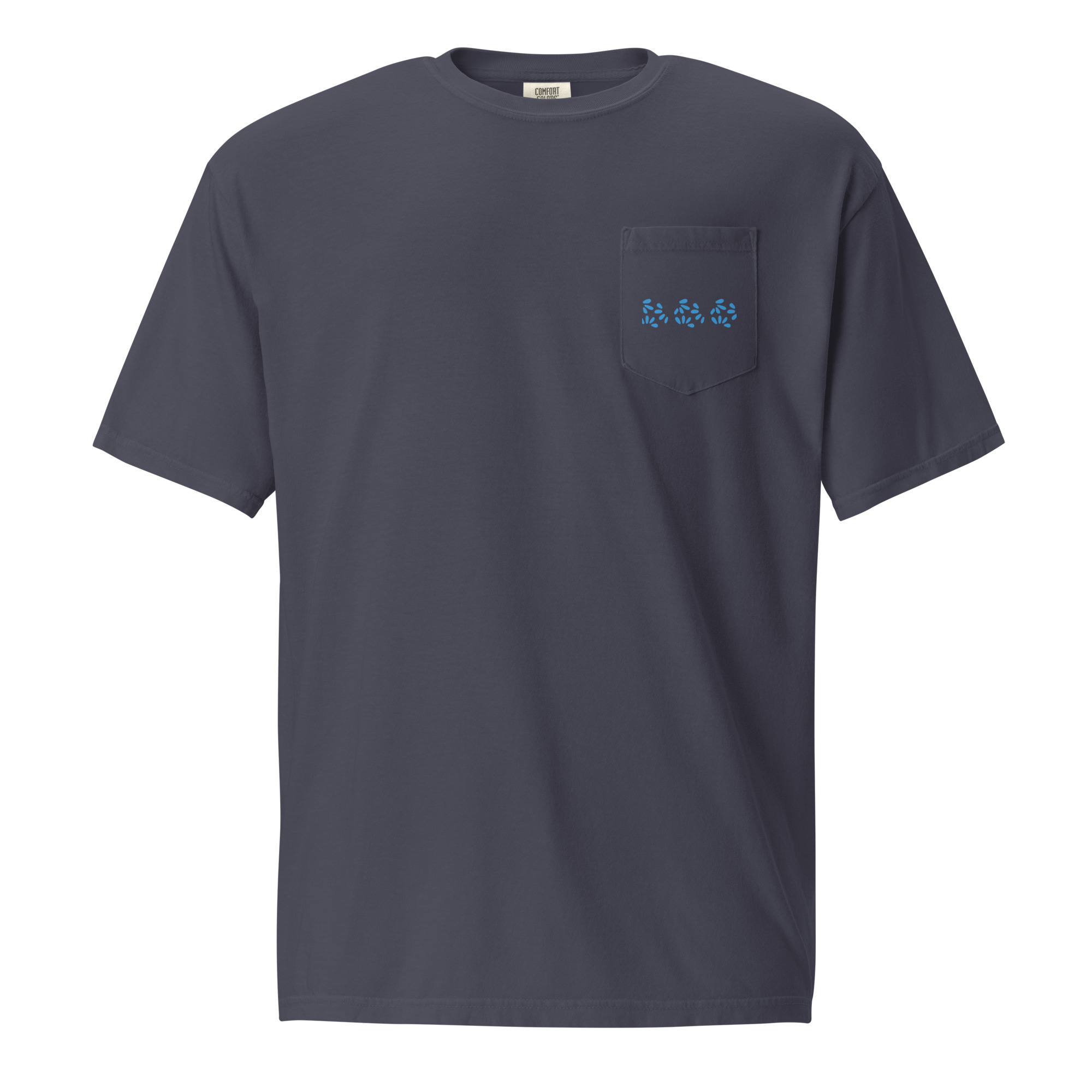 Garment-Dyed Pocket Tee with Petal Scatter Print