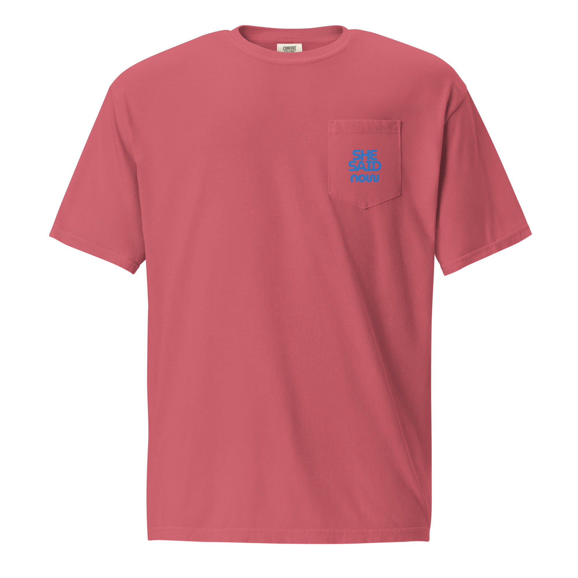 Garment-Dyed Pocket Tee with Statement Print
