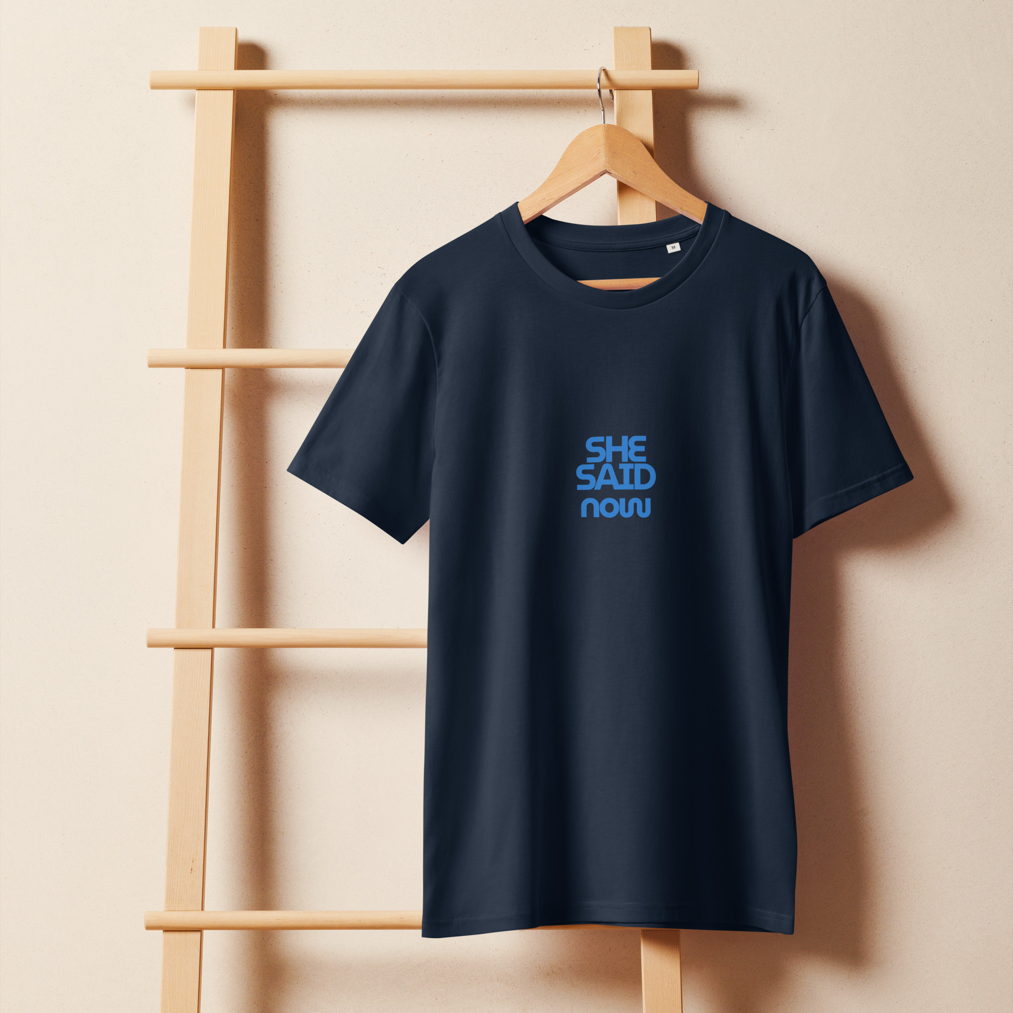 “She Said Now” organic mid-light t-shirt