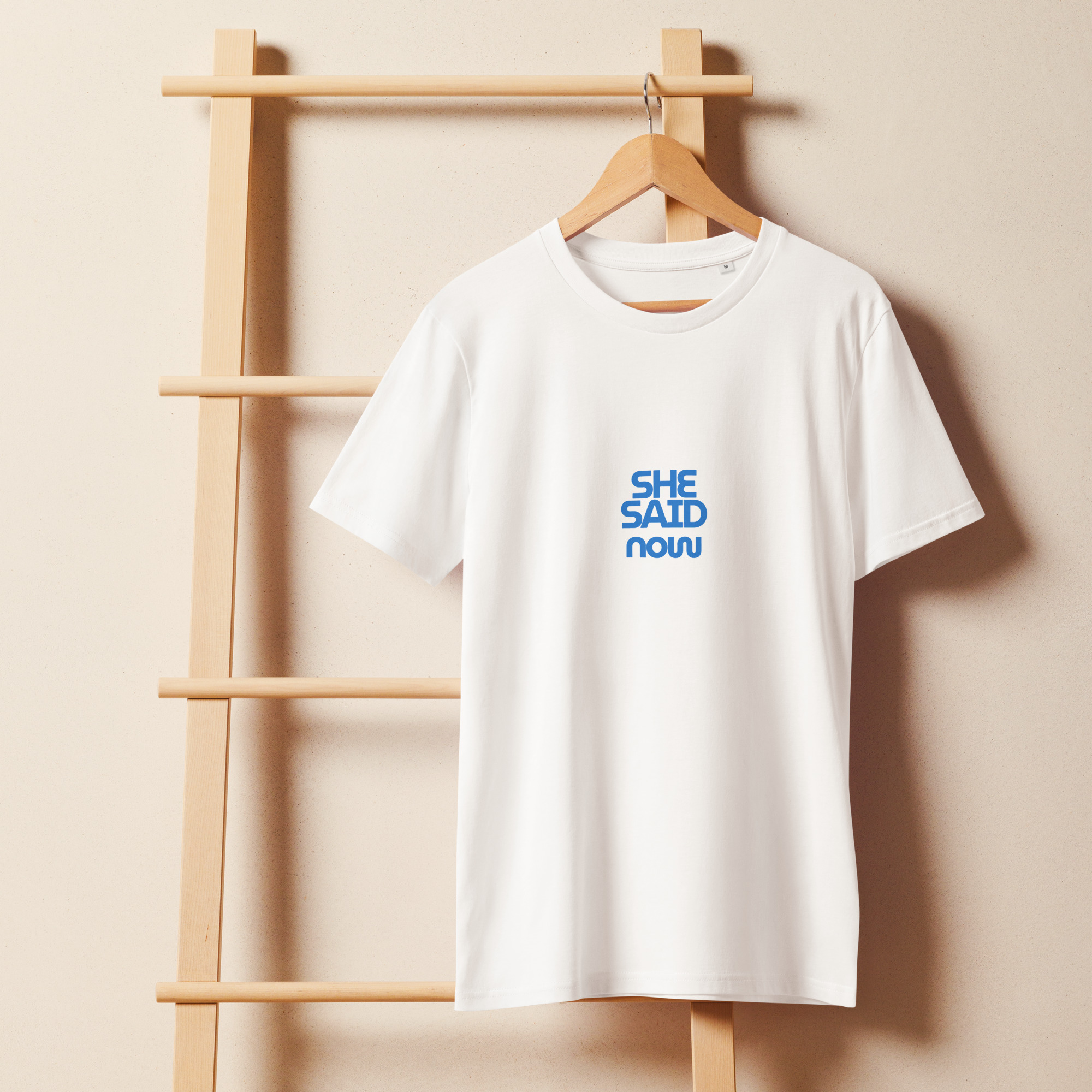 “She Said Now” organic mid-light t-shirt