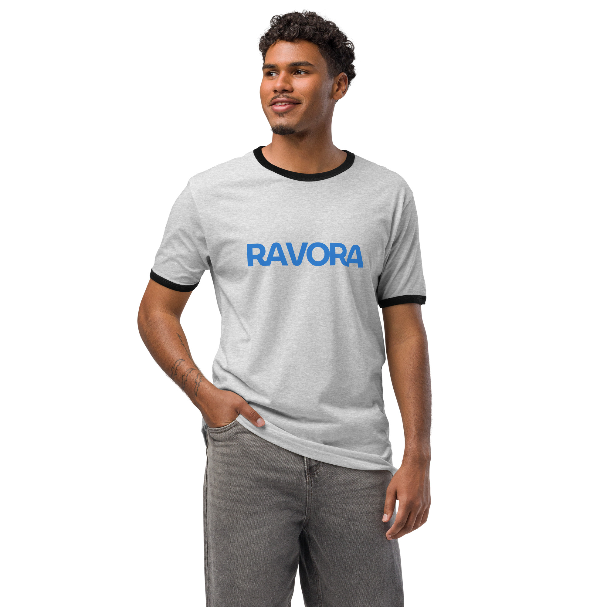 Male contrast-trim tee