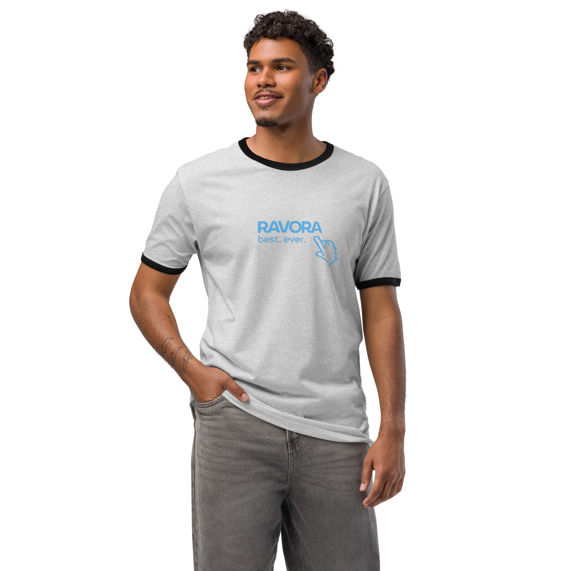 Tonal-Trim Pocketless Tee