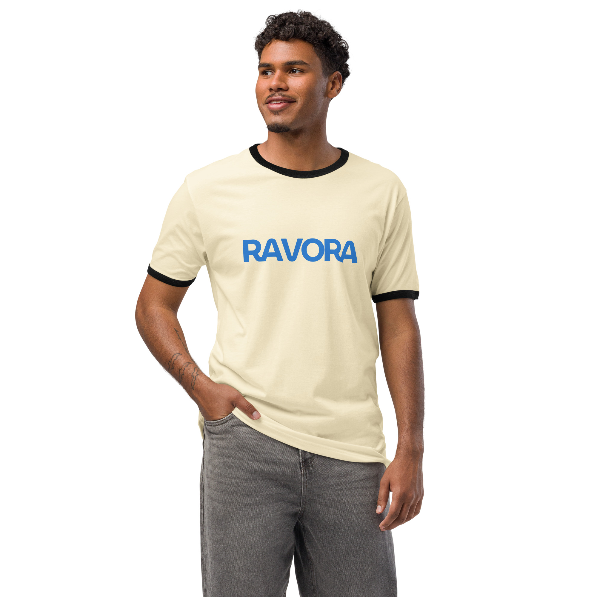 Male contrast-trim tee