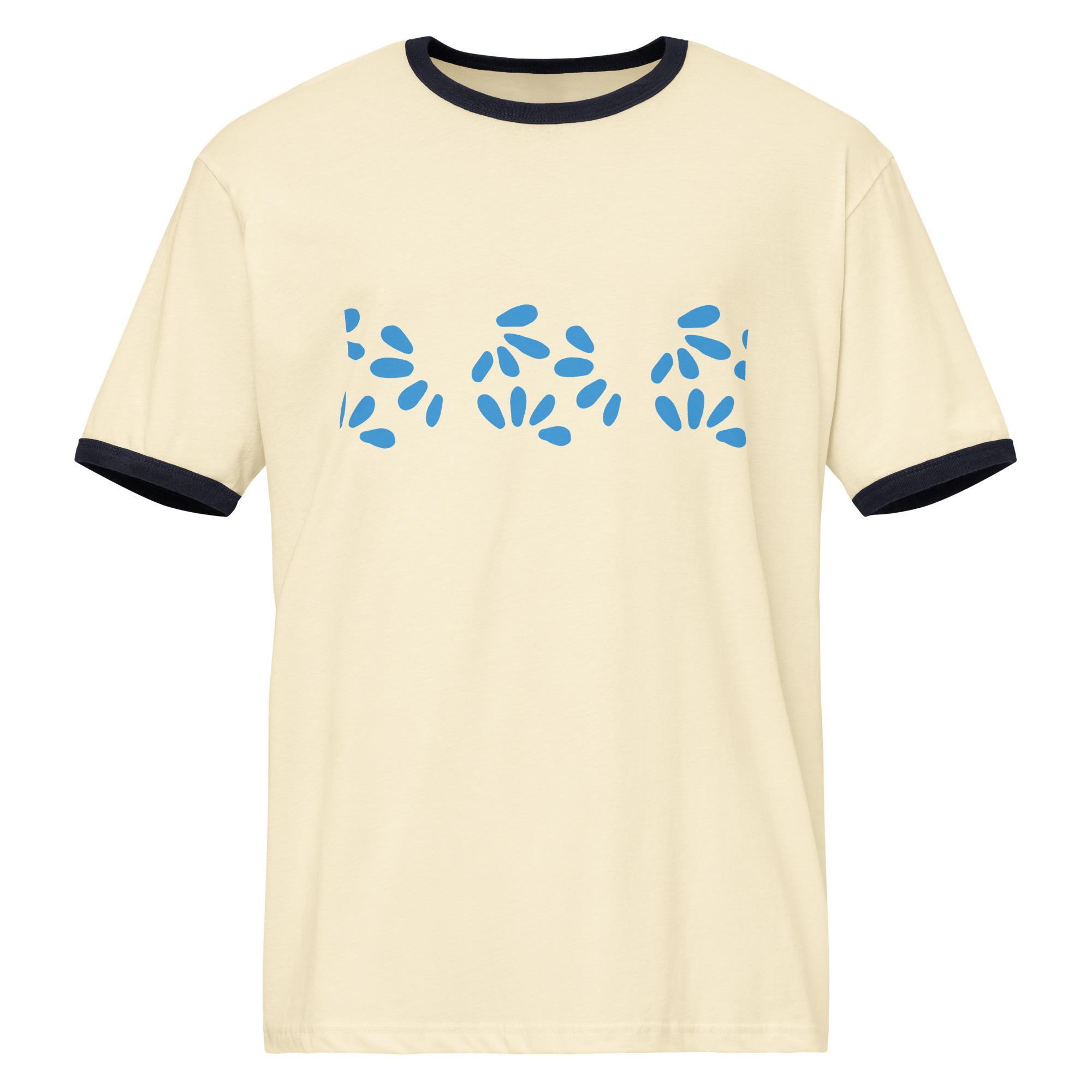 Retro Petal Scatter Ringer Tee