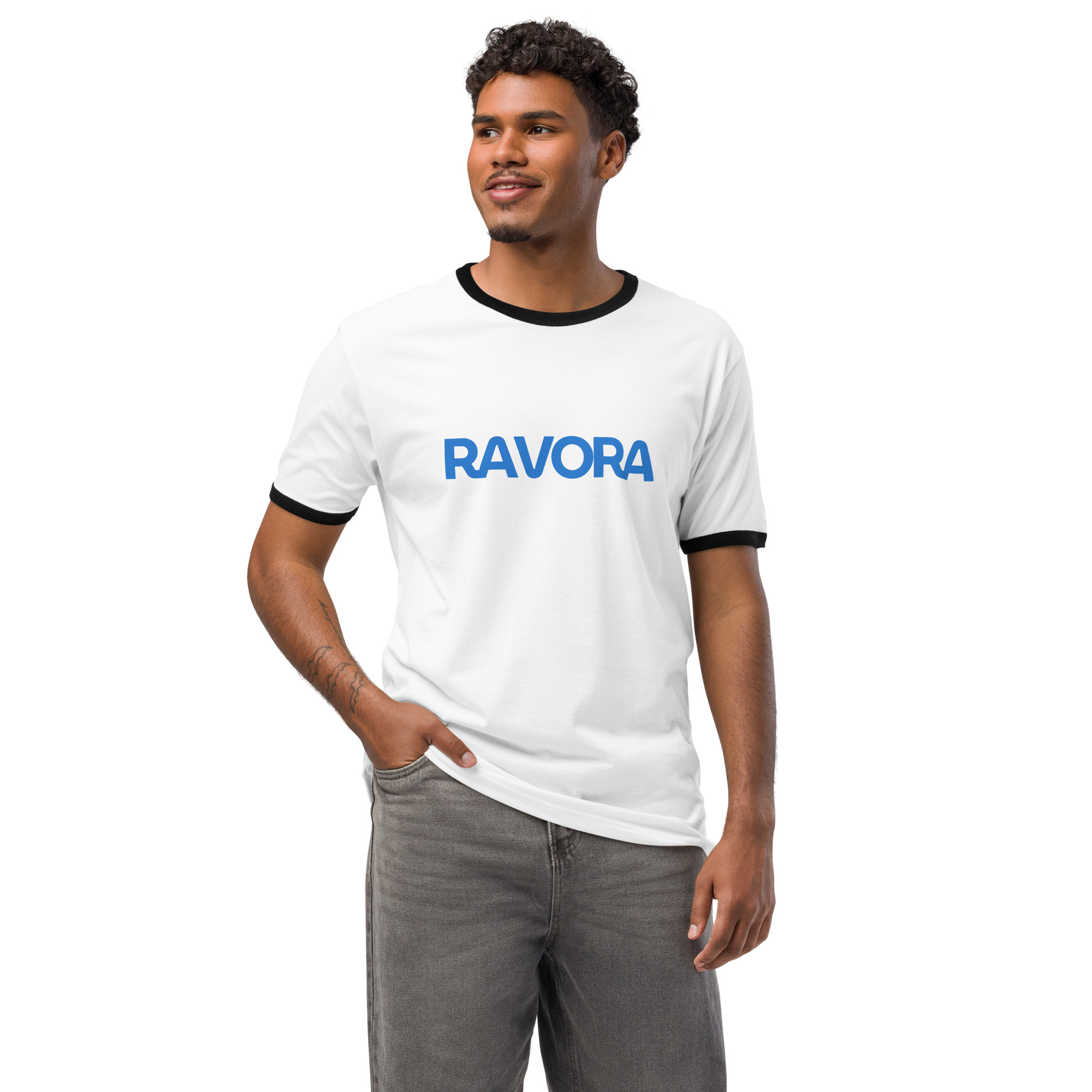 Male contrast-trim tee