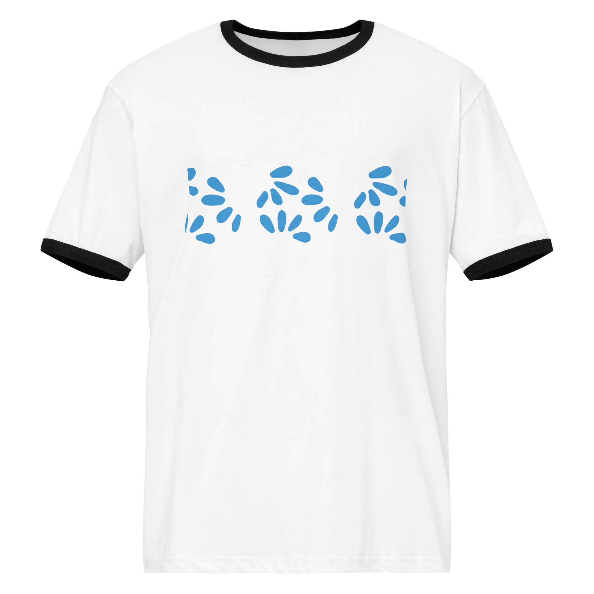 Retro Petal Scatter Ringer Tee