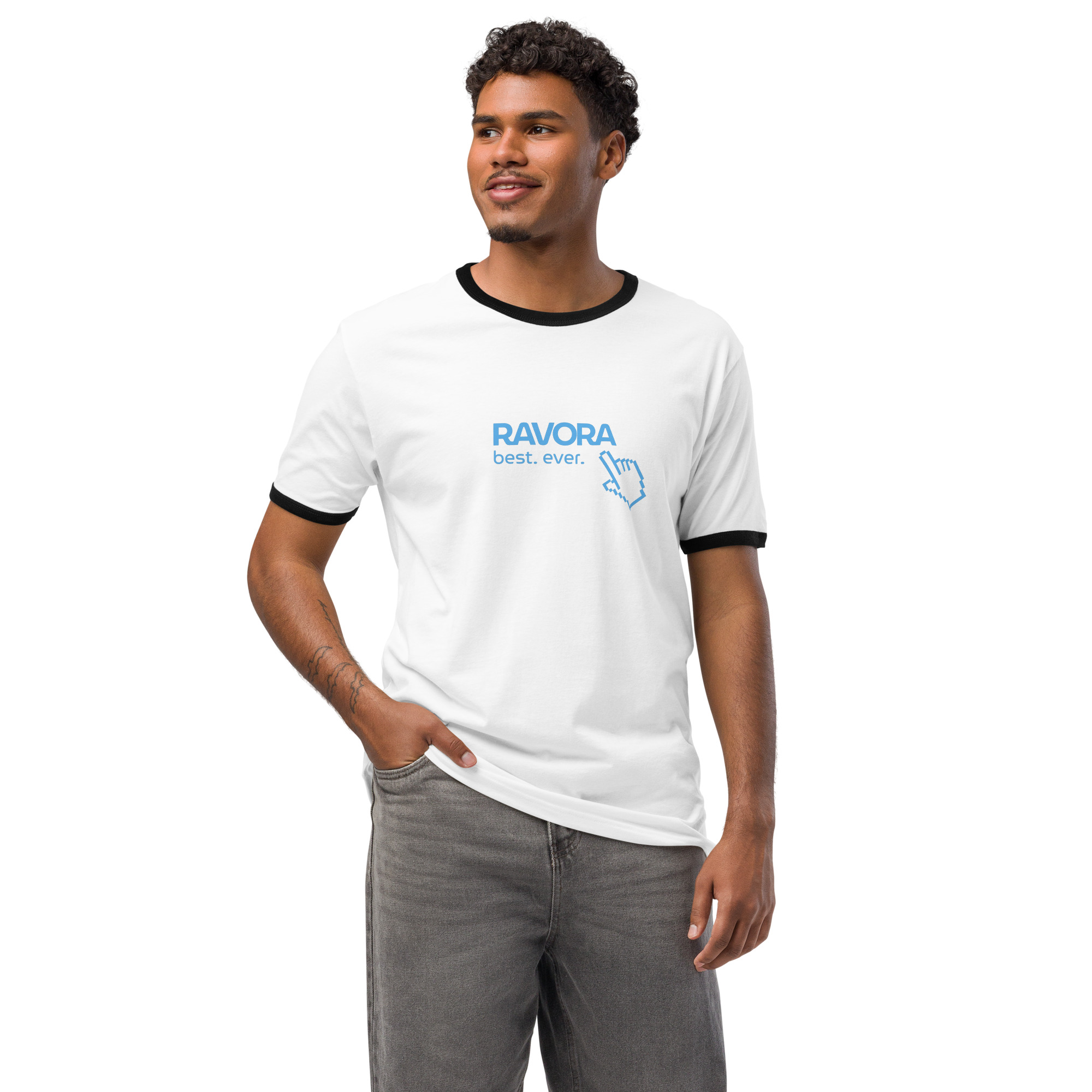 Tonal-Trim Pocketless Tee