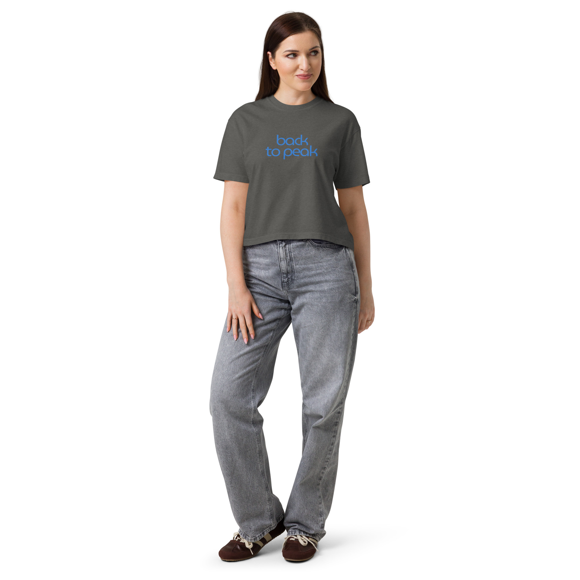 Ladies' thick-knit cropped tee