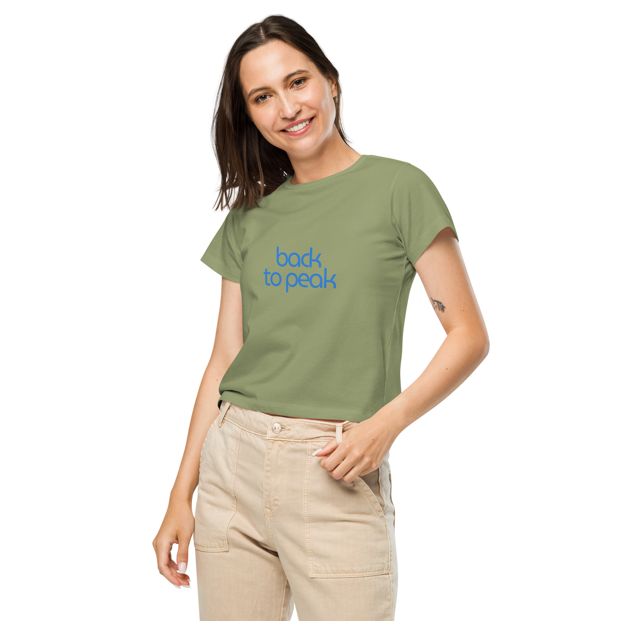 Ladies' high-rise cropped tee