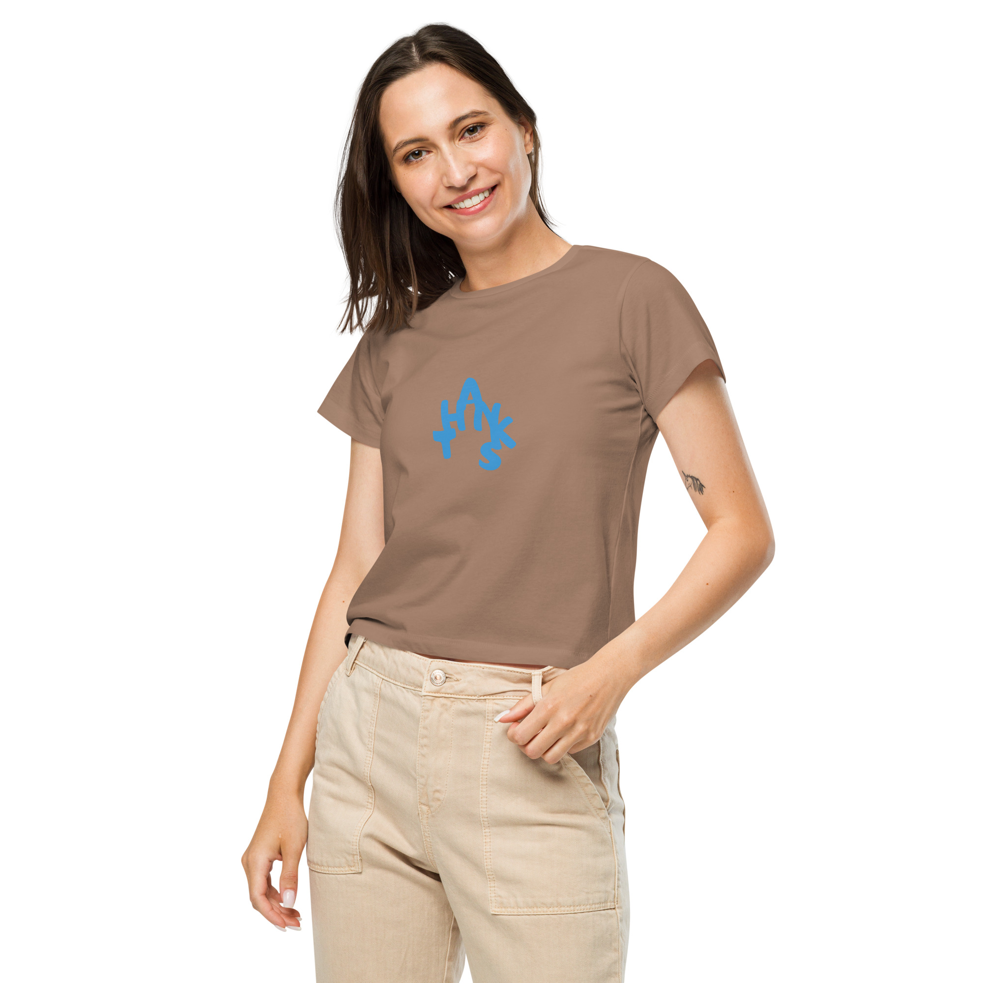 High-Rise Positive Vibes Graphic Tee