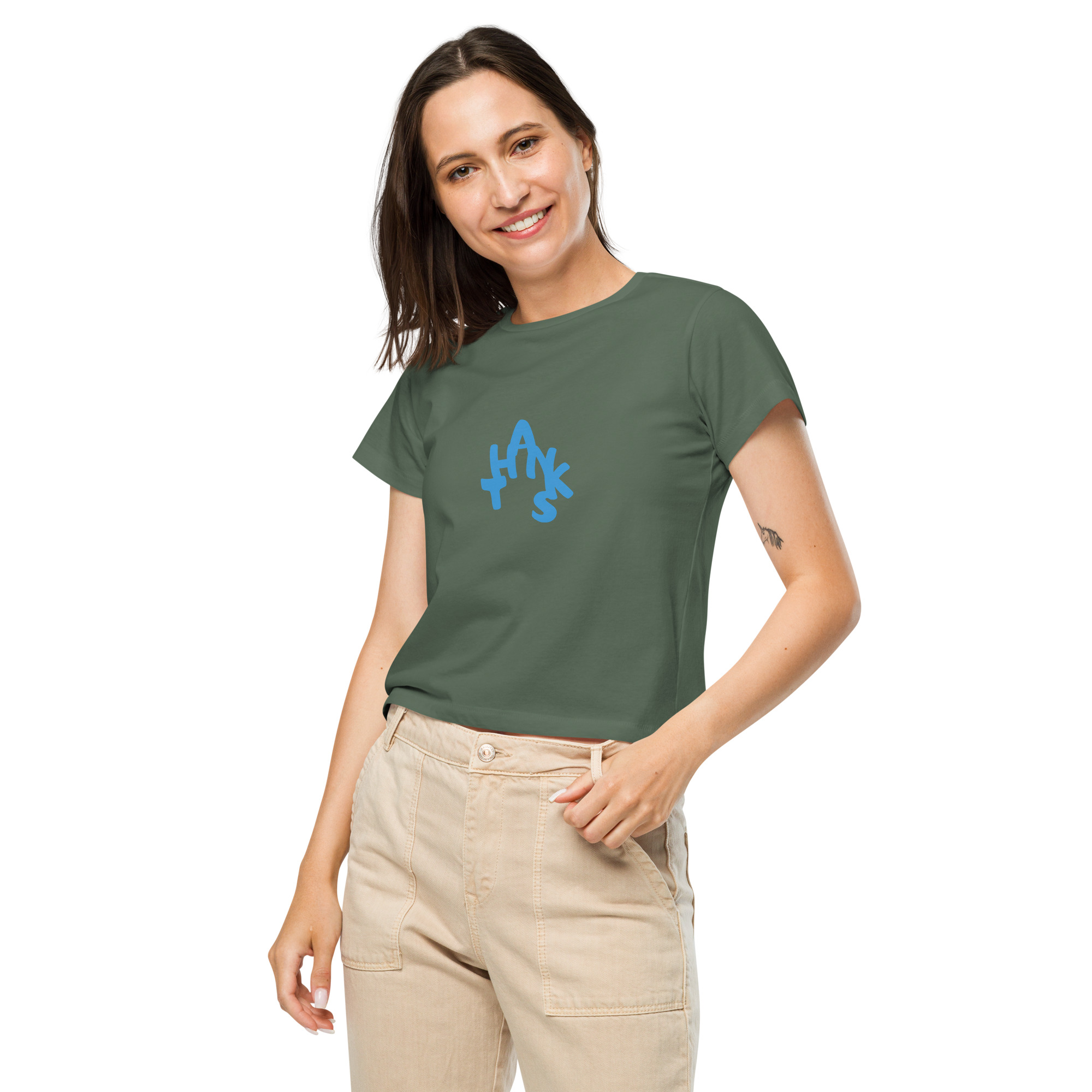 High-Rise Positive Vibes Graphic Tee