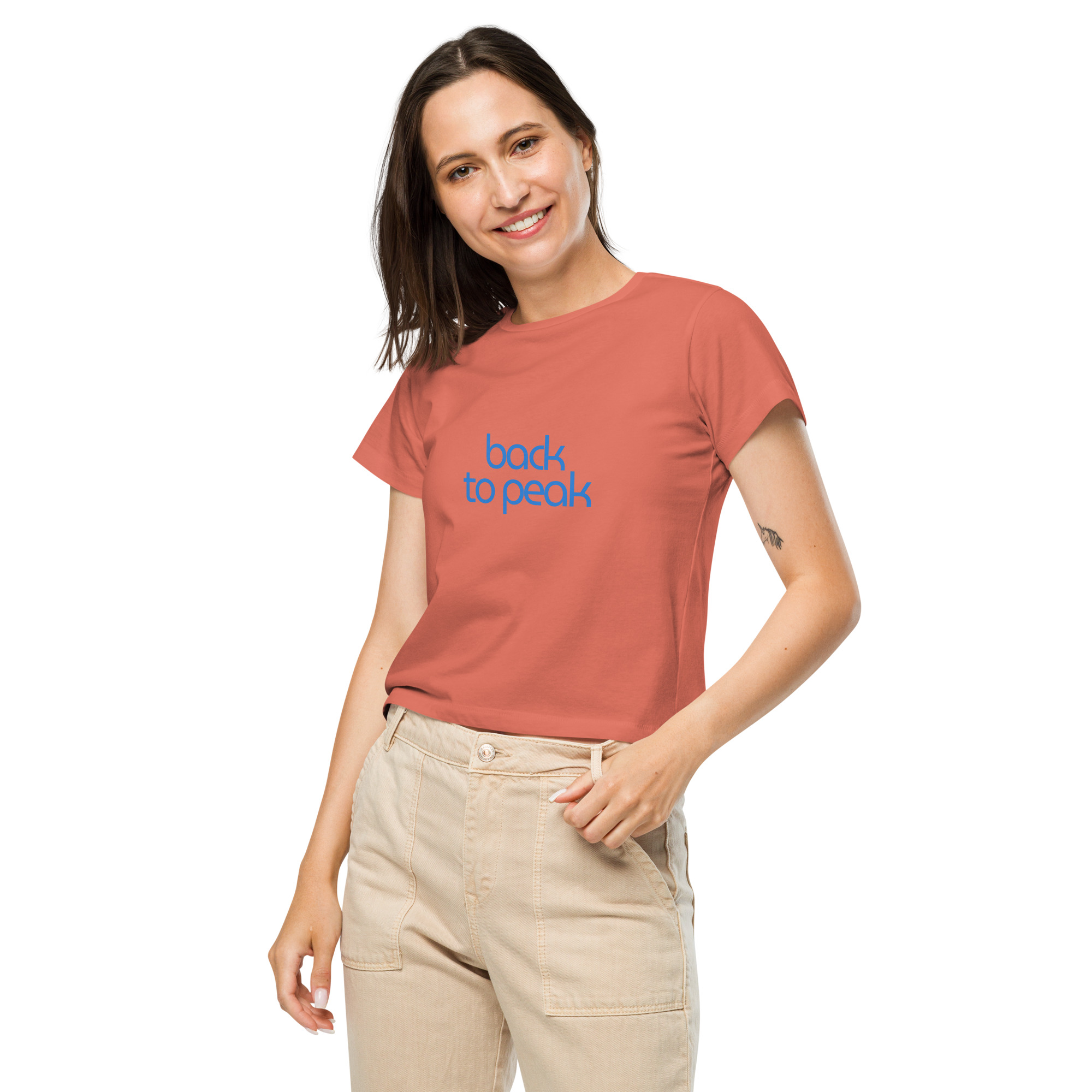 Ladies' high-rise cropped tee