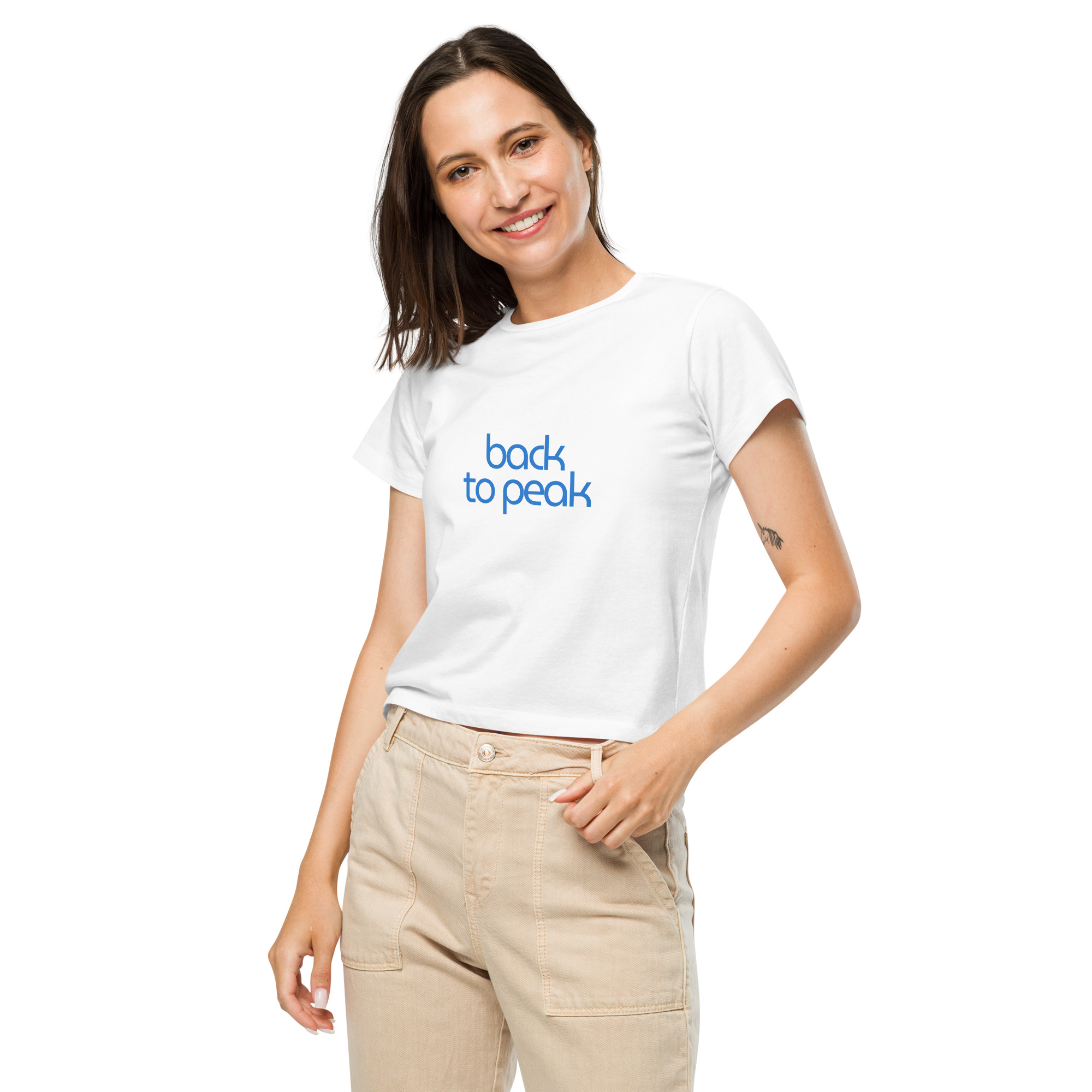 Ladies' high-rise cropped tee