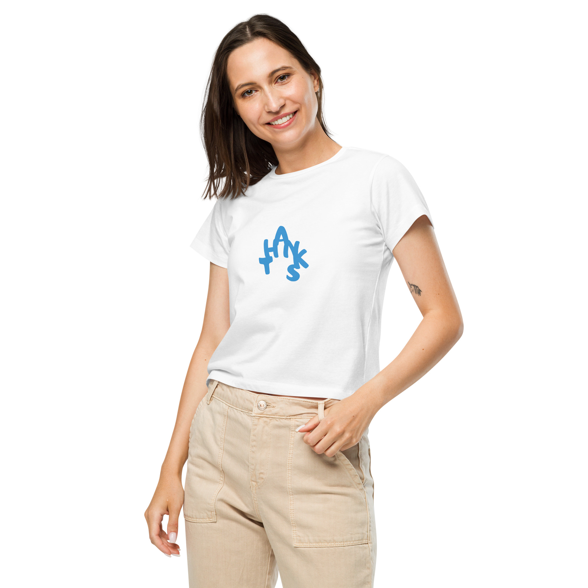 High-Rise Positive Vibes Graphic Tee