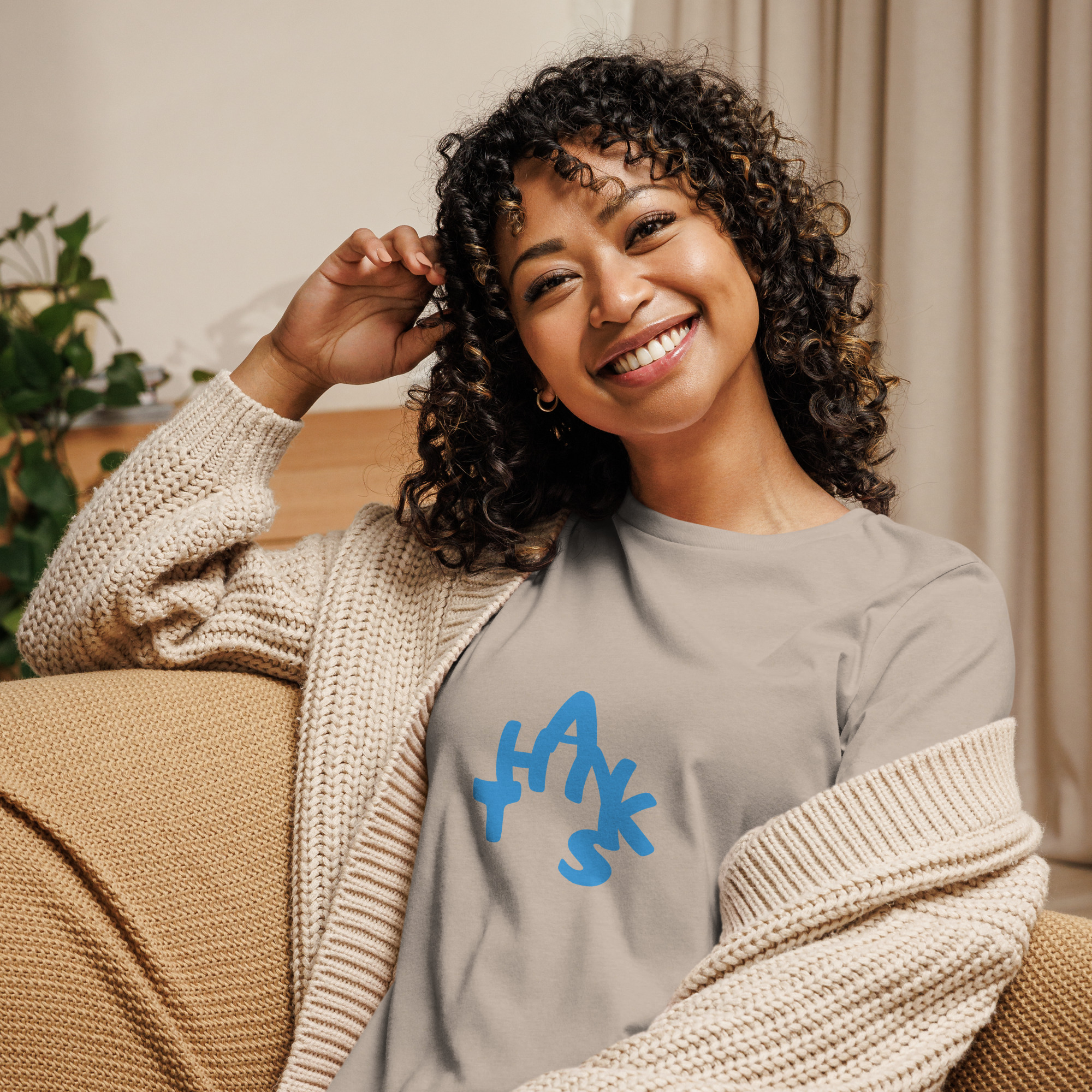 Loose Fit “Thanks” Everyday Tee